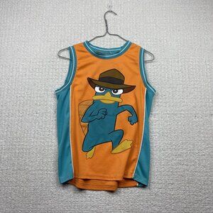 Y2K Disney Phineas and Ferb Perry the Platypus Basketball Jersey Youth Read